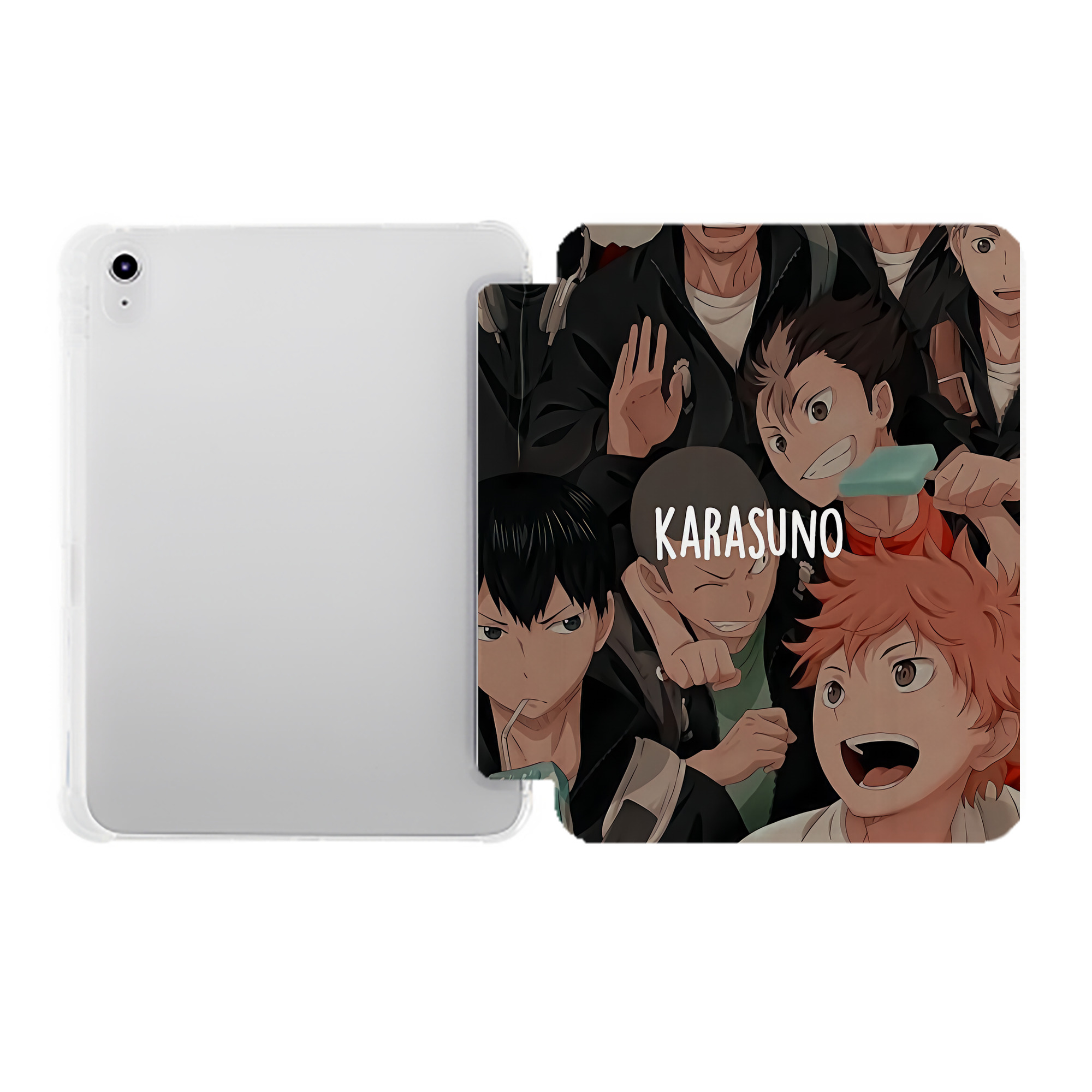 （画像用） ハイキュー!! Haikyu!! IPad ケース ペン収納付き 三つ折りスタンド PUレザー×シリコン 対応機種9.5/10.5/10.9インチ